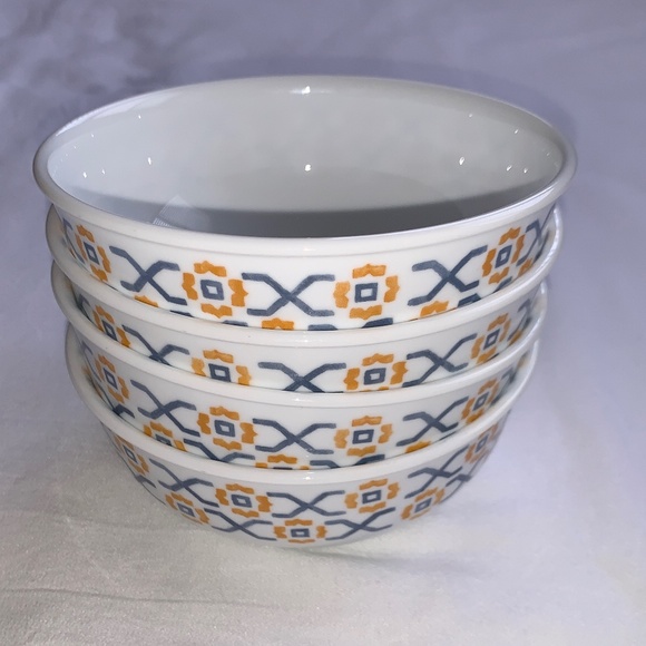 Corelle Dining Corelle Vitrelle Amalfi Azul Blue Orange Salad